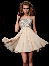 Load image into Gallery viewer, A-Line/Princess Sleeveless Chiffon Homecoming Dresses Gracelyn Scoop Beading Short