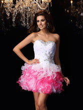 Load image into Gallery viewer, Cocktail Homecoming Dresses Maia A-Line/Princess Sweetheart Ruffles Sleeveless Short Organza Dresses