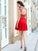 Rebecca Homecoming Dresses Chiffon A-Line/Princess High Neck Sleeveless Beading Short/Mini Dresses